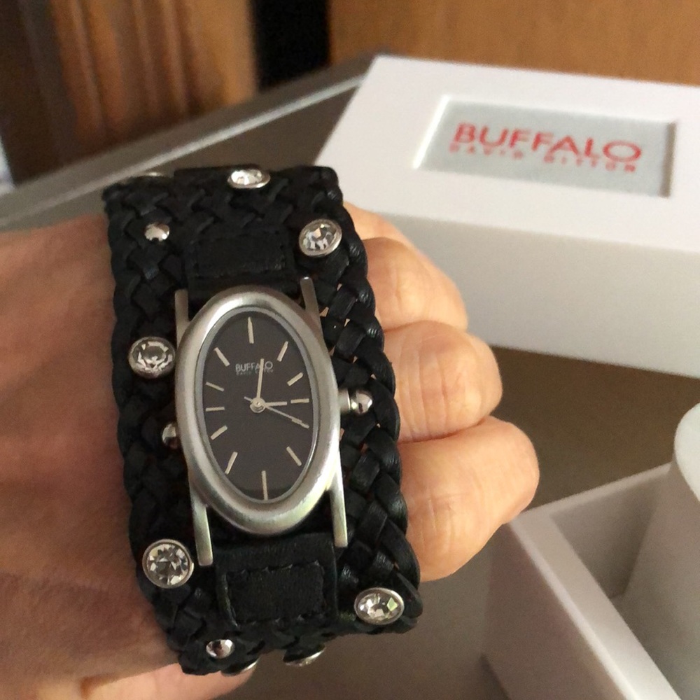 Buffalo David Bitton Braided Leather Band Watch